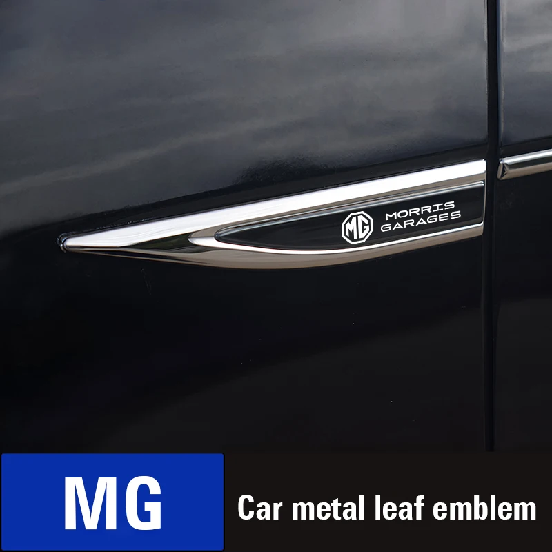 For MG ZS MG3 MG4 EV MG5 MG6 MG7 Cyberster HS ES5 ONE GT GS 2Pcs Metal Body Stickers Waterproof Exterior Trim Decals