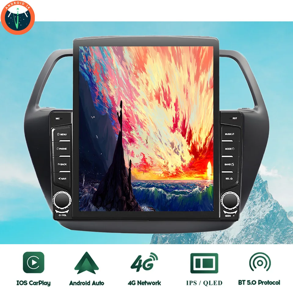 DVD Automotivo Android 14.0 8G+128G para Suzuki SX4 S-CROSS 2013 - 2016, Rádio Automotivo com GPS, Navegação, Multimídia, DVD Player, Central Multimídia com Carplay.