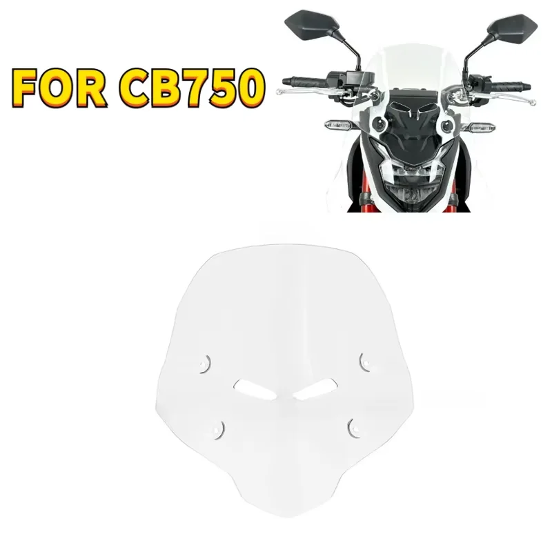 

For Honda CB750 Hornet CB 750 heightened and modified motorcycle windshield windscreen front glass windproof board with bracket