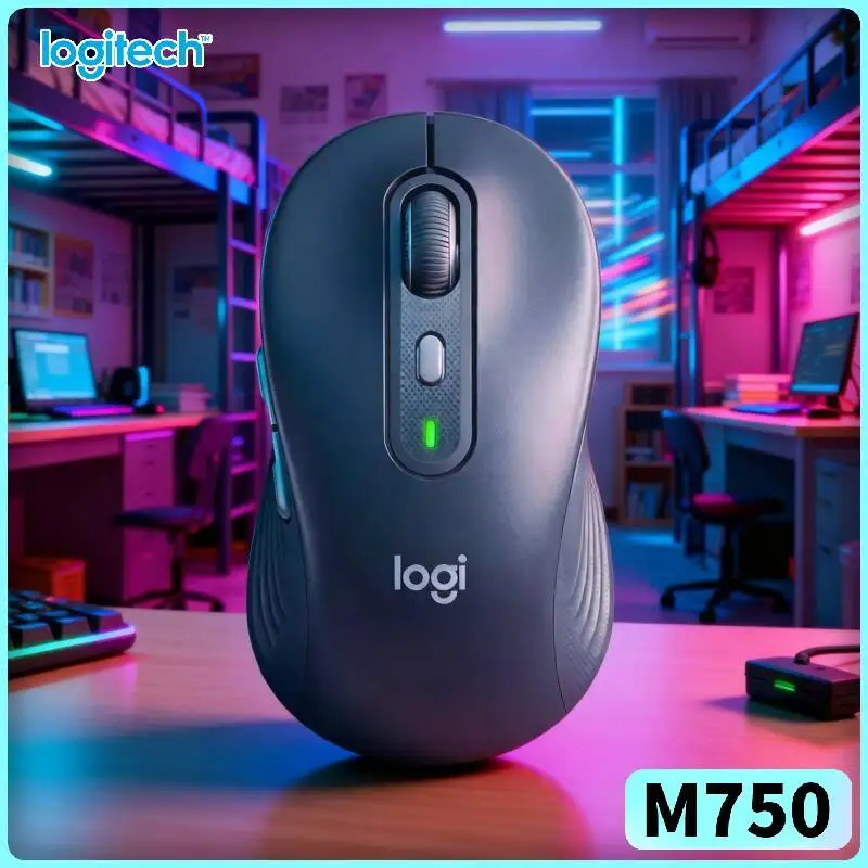 Ergonomic M750 Wireless Mouse - 4000 DPI Precision, Soft Grips, Quiet Clicks, 10m Range, 20-Month Battery, Multi-Platform Pick