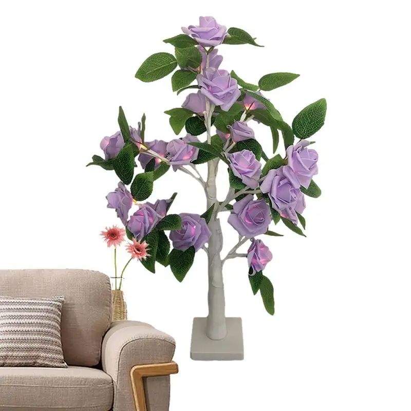 Tabletop Bonsai Tree Light 24 LED Decorative Desk Tree 21.6 Inch Flower Tree Lamp For Daughter Christmas Sister Party