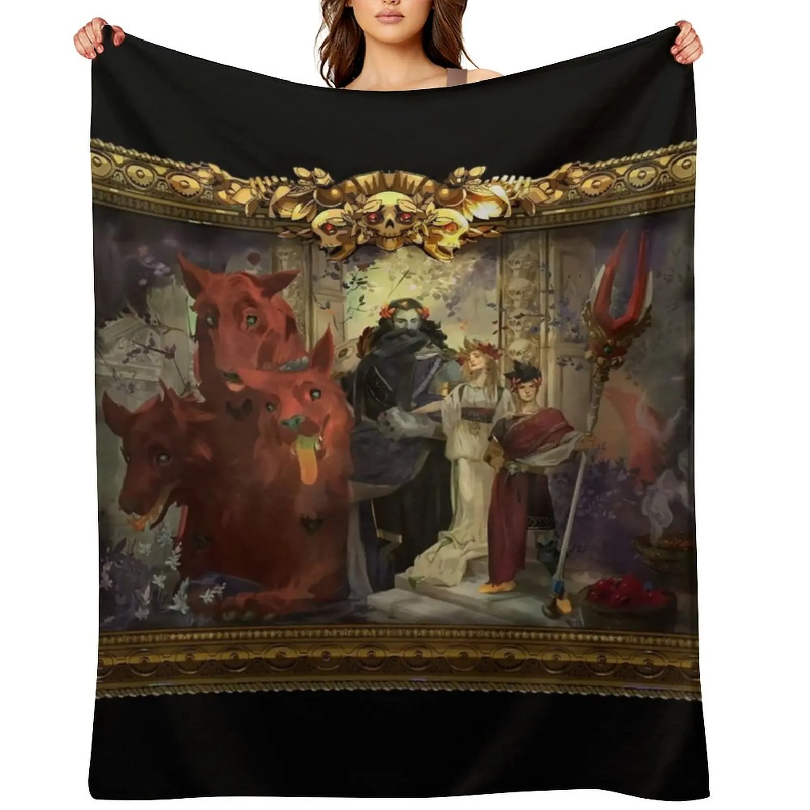 

Hades game ,painting Throw Blanket Cute Bed Decorative Beds Winter beds Blankets