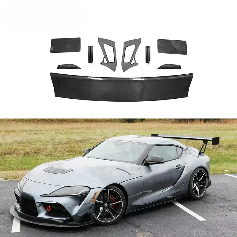 

Carbon Fiber Rear Spoiler, Fixed Wind Wing, Retrofit, Suitable for Toyota Supra GR A90 A91, Bull Demon King