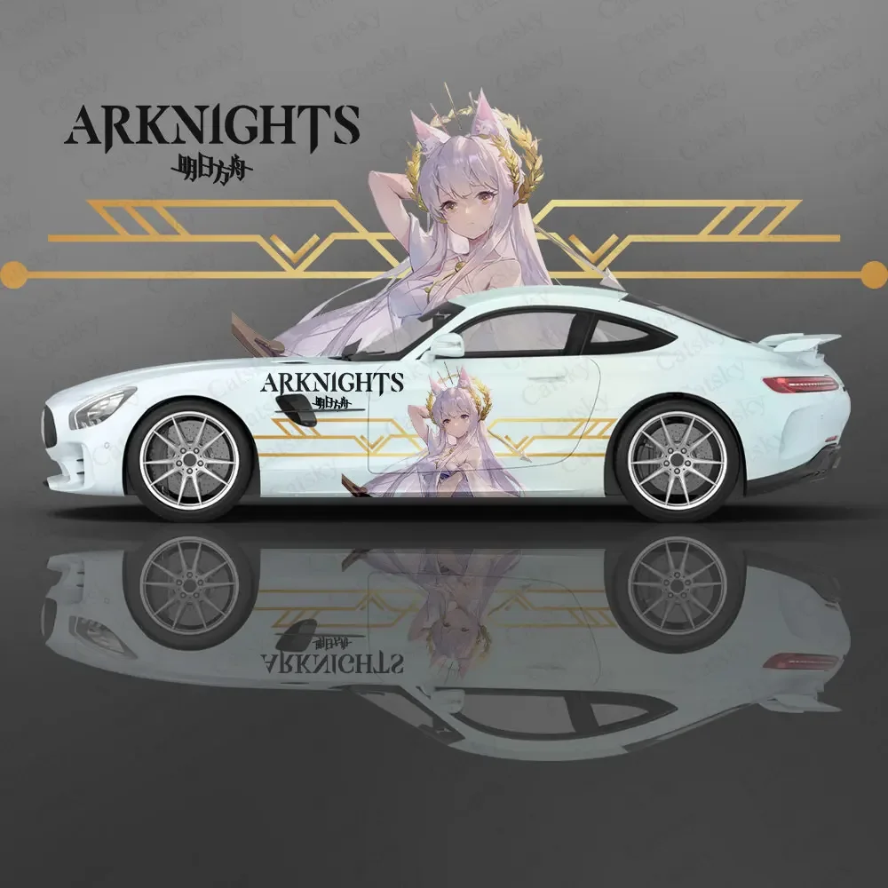 

Платиновые Arknights аниме девушка автомобильная наклейка цветок виниловые наклейки для автомобиля внедорожник боковые графические наклейки, универсальный размер, наклейки на кузов автомобиля