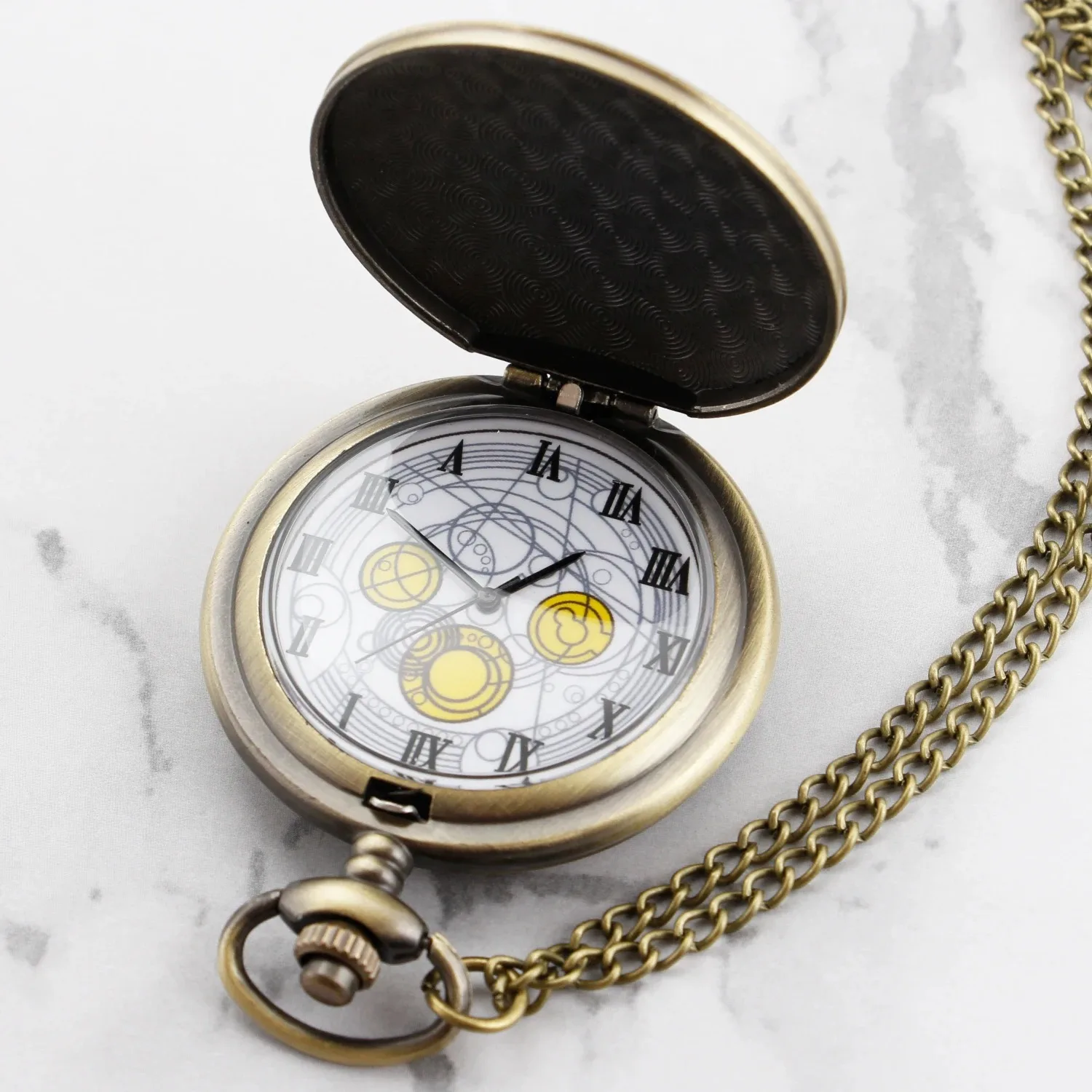 ساعة الجيب العتيقة الأرقام الرومانية فوب ساعة Steampunk الرجال قلادة فيلم بطل تأثيري ساعة قلادة أفضل هدية للرجل المرأة