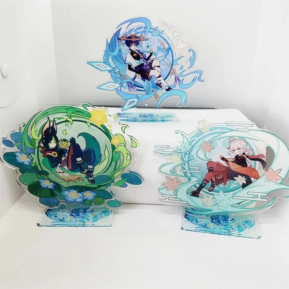 Anime Figure Scaramouche Barbatos Cyno Xiao Kaeya Acrylic Stand Model Plate Desk Decor Standing Sign Fans Gifts