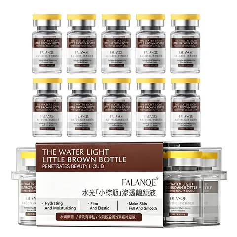Face Firming and Lifting Serum Water Light Brown Bottle Tender Smooth Skin Improve Dark Skin Tone Fine Lines Reduce5ml x 10pcs