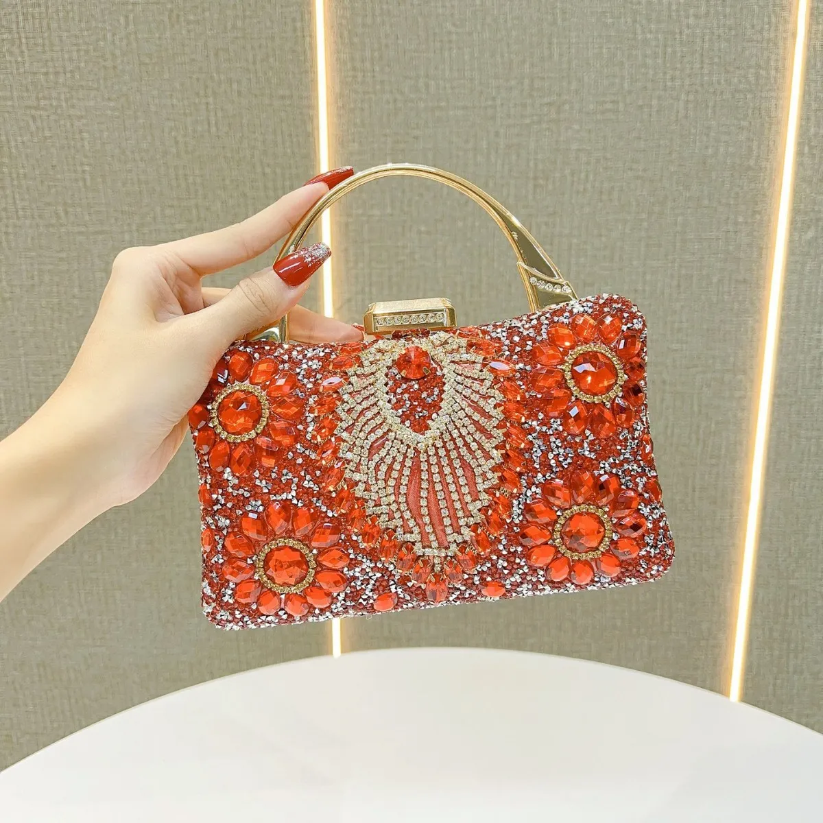

Celebrity Heavy Industry Diamond-encrusted Dinner Bag Diamond-encrusted Handbag Women's Wedding Banquet With Women's Luxury Bags
