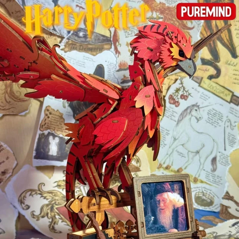 Officially Licensed & Highly Restored Puremind Harry Potter Fawkes Phoenix Building Block Model DIY Assembly Toy Gift for Boys