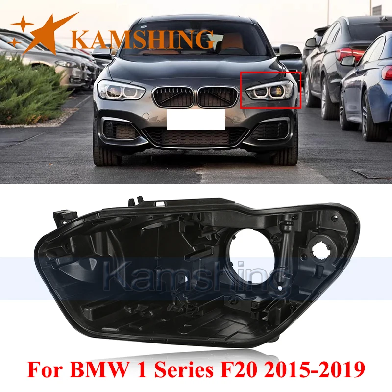 

CAPQX Front Headlight Base Cover For BMW 1 Series F20 2015-2019 Head Light Back Lid Head Lamp Rear Shell