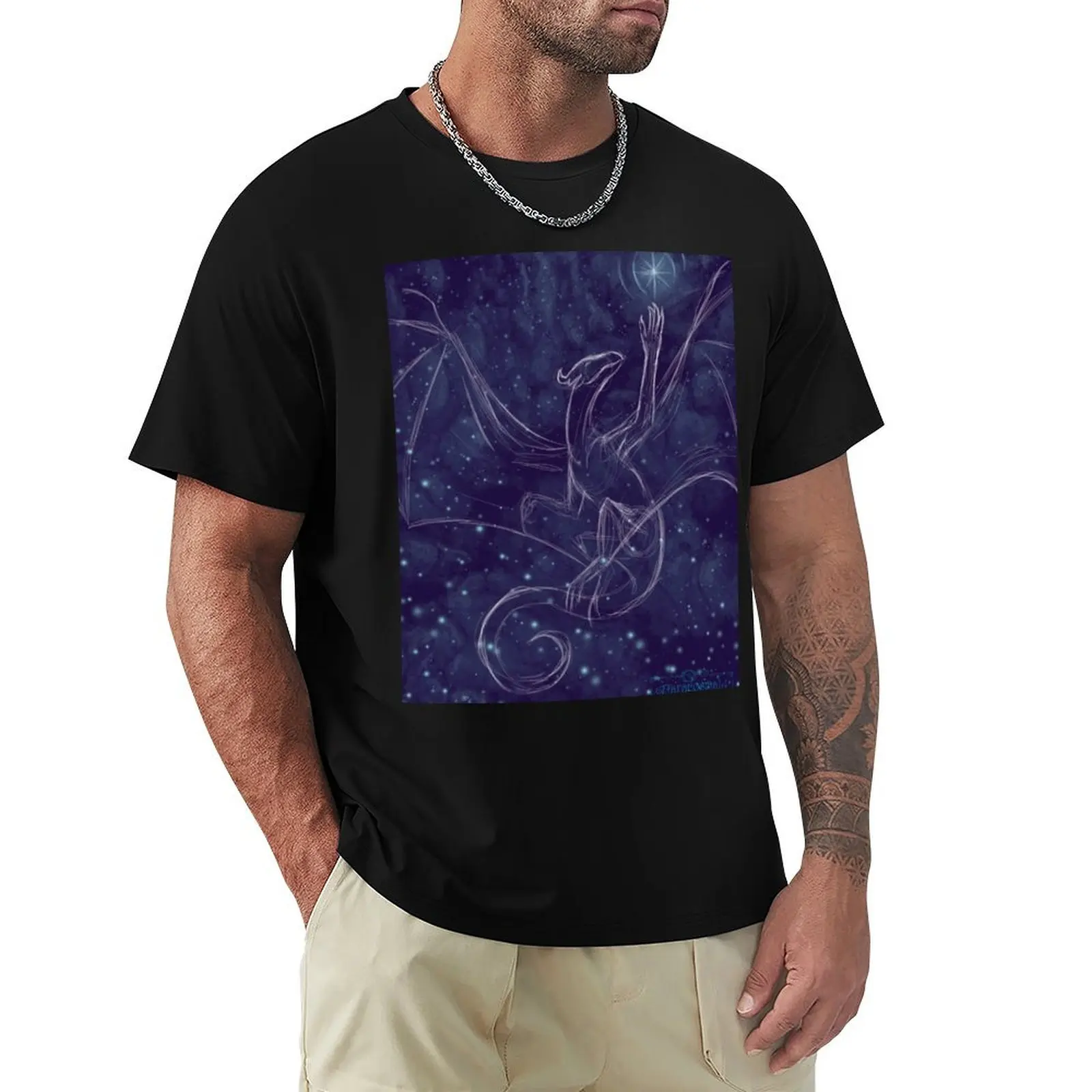 Reaching for the Stars T-Shirt Basic Casual Wear Short Sleeve Top