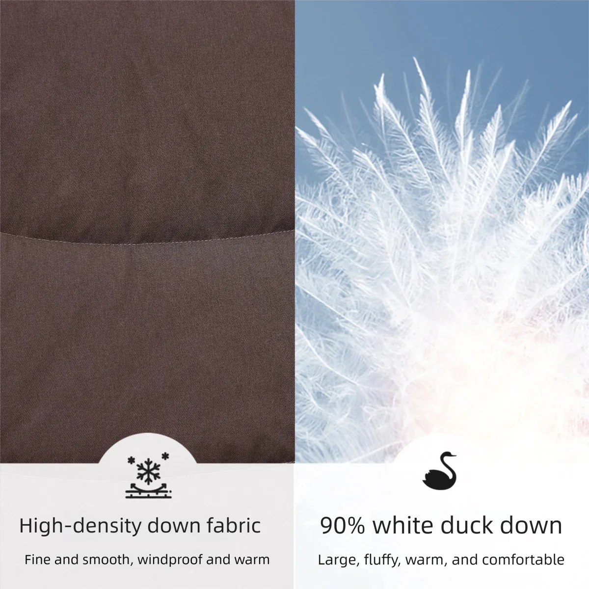 เสื้อแจ็คเก็ตขนเป็ดสั้นสำหรับผู้หญิง SENTUBILA ฤดูหนาว 2025 ขนเป็ดขาว 90% อุ่น น้ำหนักเบา เสื้อคลุมอเนกประสงค์ สวมใส่ได้ทุกวัน สไตล์ลำลอง รุ่น W54YC3384