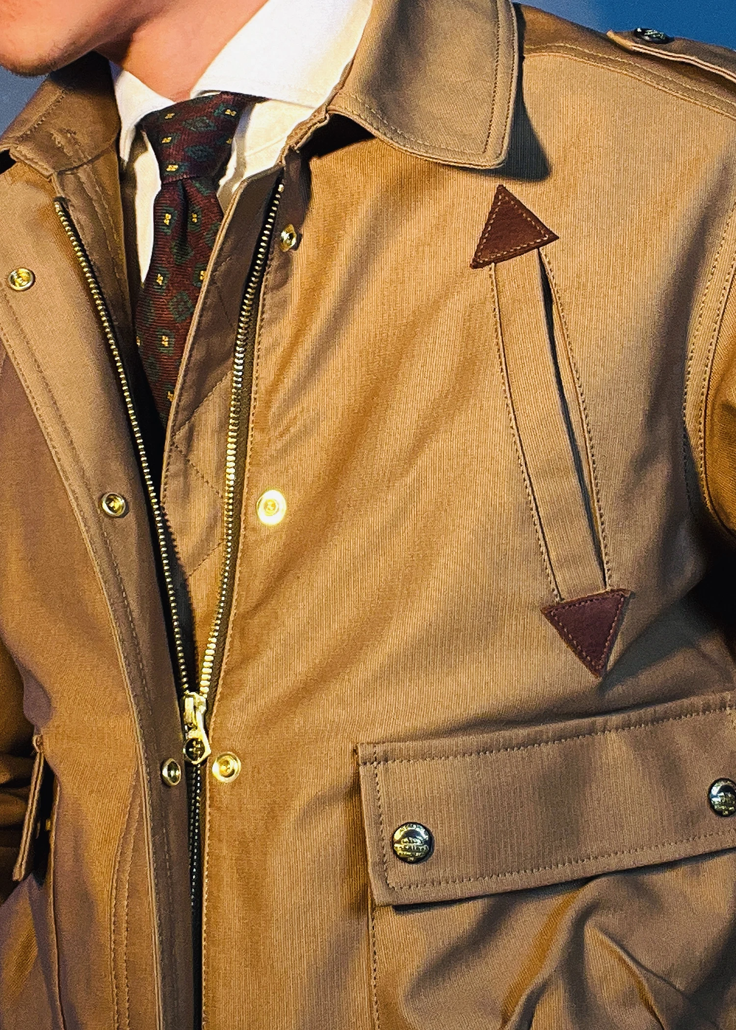 

Tailor Brando Classic British-Style Pilot Jacket Men's Short-Length Ripstop Heavyweight Jungle Cloth Vintage Jacket