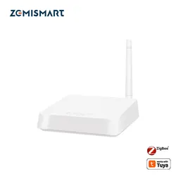 Zemismart Zigbee Hub work with Tuya Smart Life App Antenna Smart Home Bridge Wide Control Range Stable Wired Gateway