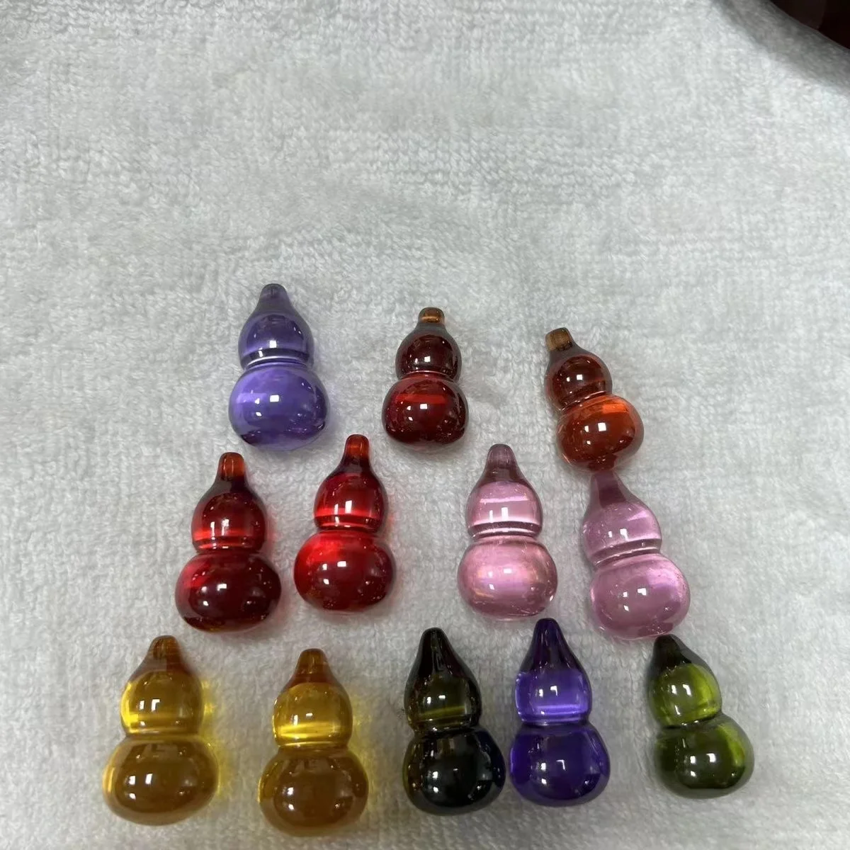 Pendentif de gourde colorée pour clé de voiture, divers modèles, Ruby, Zcomprend on Material, 15x25mm