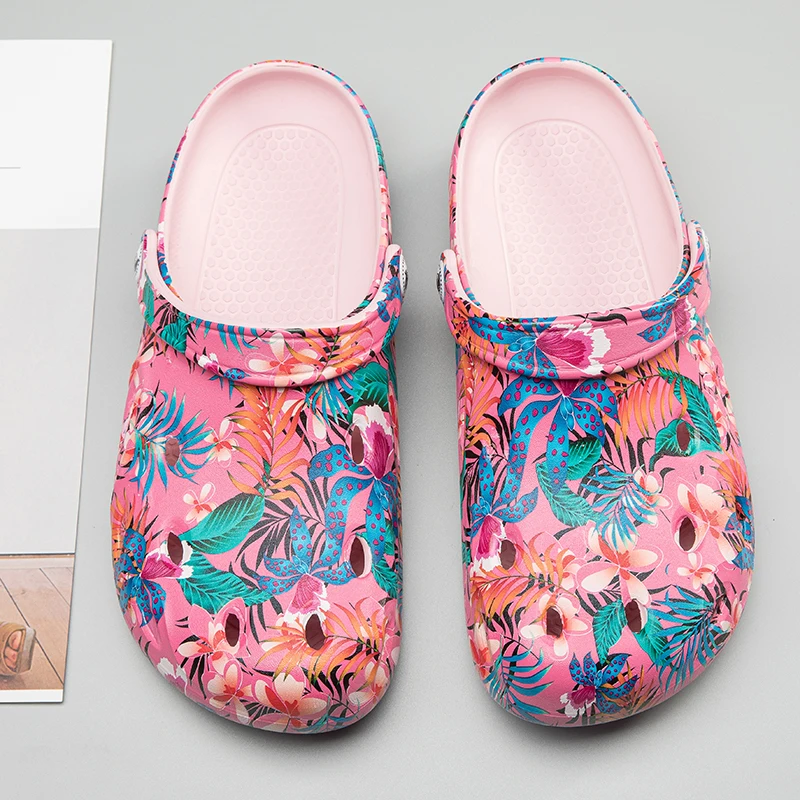 Summer Women Garden Clogs Comfortable Camouflage EVA Injection Shoes Casual  Breathable Sandal Man Beach Slippers Water Shoes