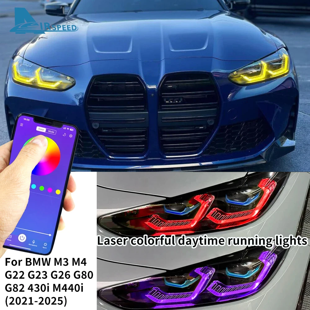 

For BMW G80 G82 G22 G23 G26 Laser Headlight Kit RGB DRL Module Left Right Upgrade Direct Fit OEM Style Retrofit 2021 2025