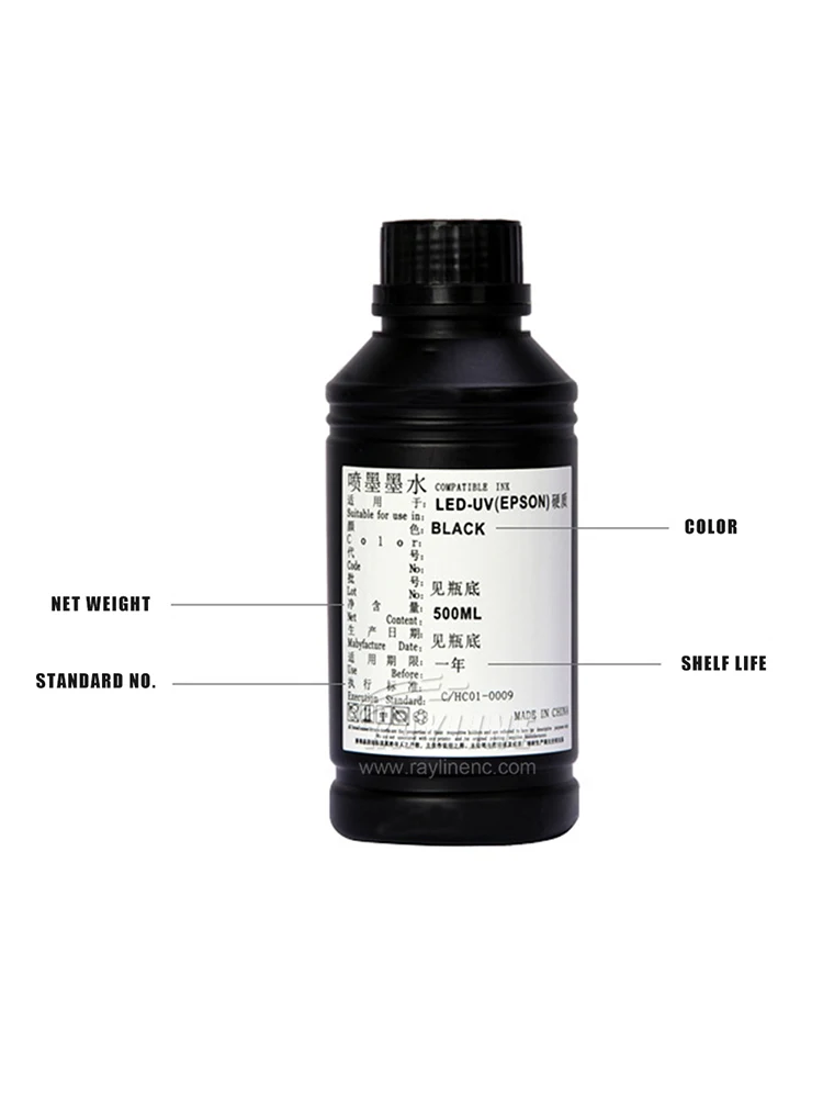 250ml 500ml UV Hard Ink for Epson R1390 R1900 T50 L805 L800 L1800 For DX4 DX5 DX6 DX7 DX10 TX800 XP600 Print Head Hard Ink