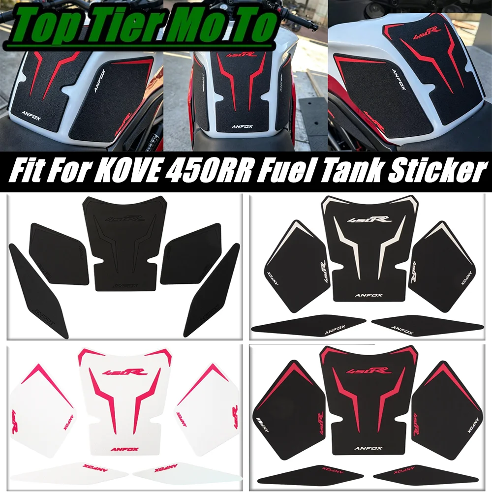 Protector Anti Slip Tank Pad Sticker Fishbone patch Gas Knee Grip Traction Side Pad 3M Decal New Fit For KOVE 450RR 2024–2026