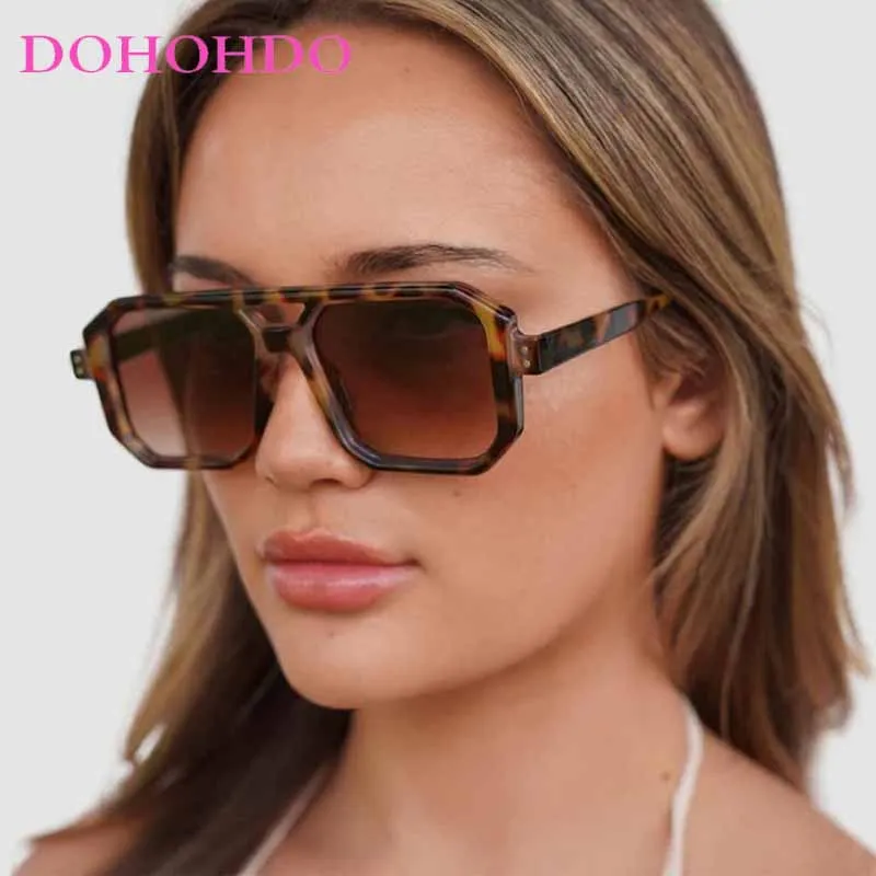 

Fashion Vintage Classic Personality Double Bridge Pilot Sunglasses Men Women Trendy Brand Design Travel Driving Sunglasses UV400