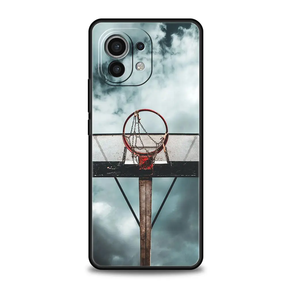 Basketball Court Sports Phone Case For Xiaomi 13 12 11 Lite 12T 11T 10T 9T Mi Poco X5 M4 M3 X4 X3 Pro F5 F4 F3 GT 5G Black Cover