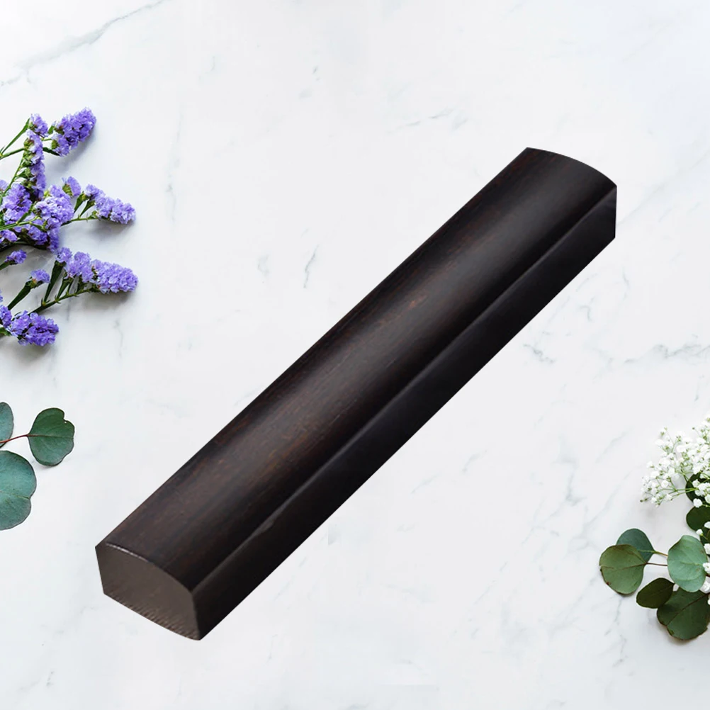 

Wooden Paperweight Black Catalpa Wood Solid Heavy Calligraphy Tool for Drawing Stationery Supply Elegant Study