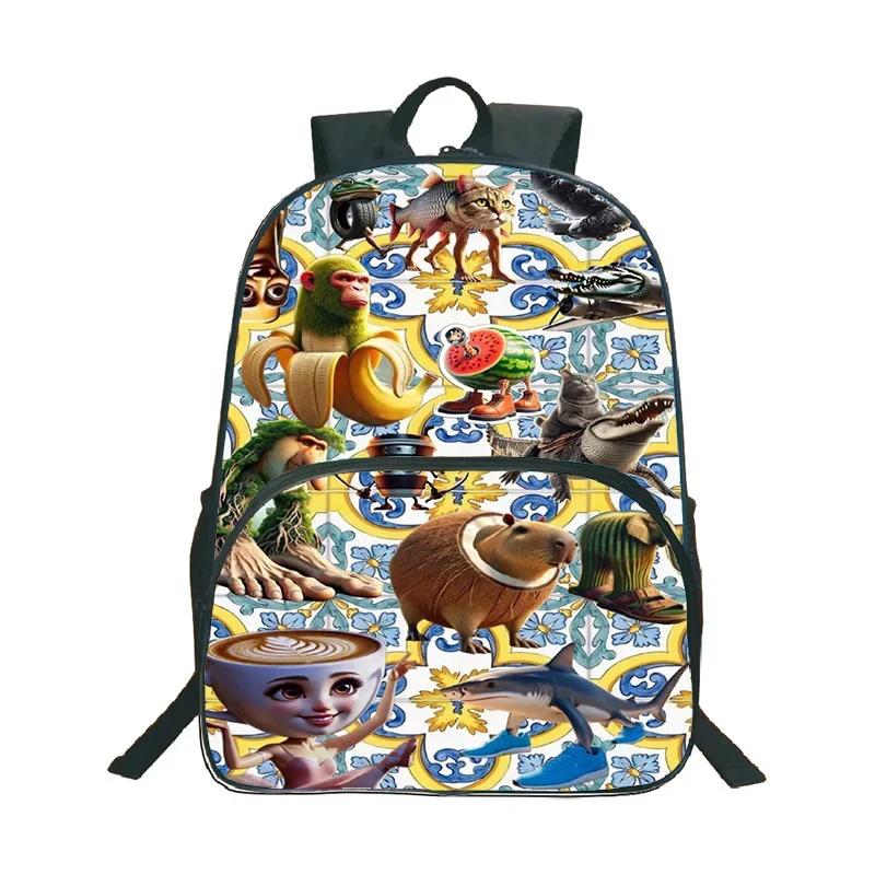 

Итальянский мозговой водонепроницаемый дорожный рюкзак Brr Patapim Design большой вместительный рюкзак студенческий повседневный школьный рюкзак Mochila