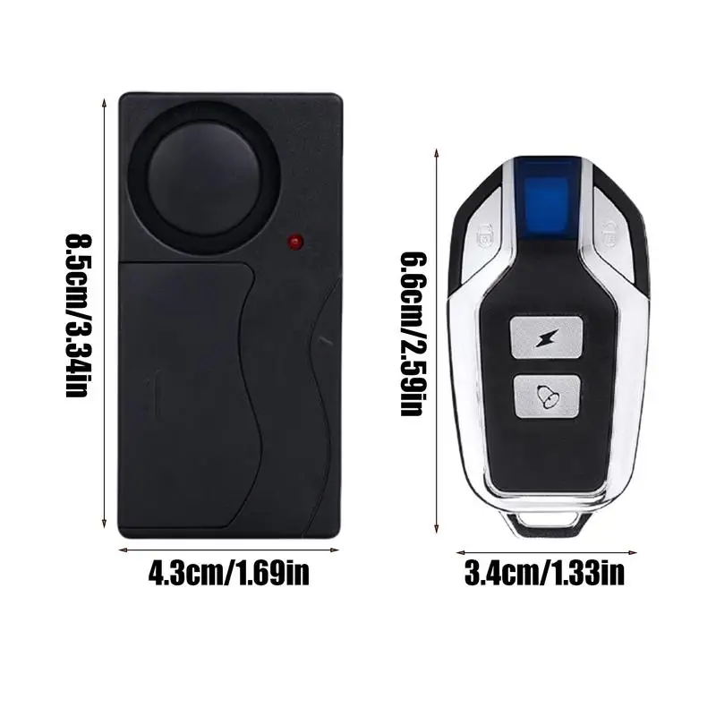 Alarme de carro 110db, segurança alta com controle remoto sem fio, à prova d'água, buzina de ar, produtos antifurto, bateria de longa duração para