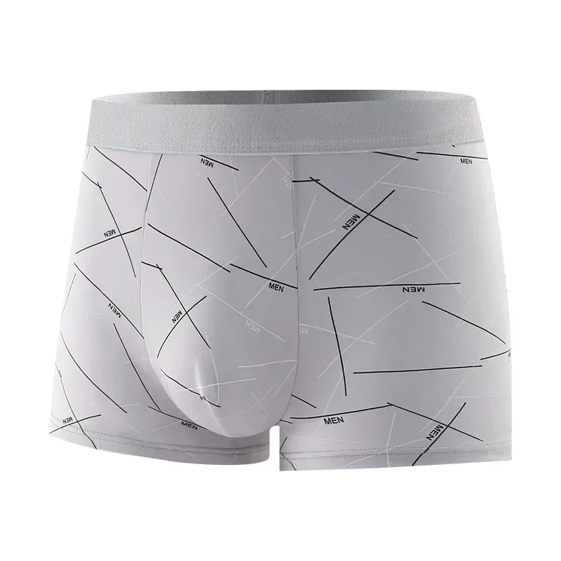 Simple and Comfortable Men's Briefs Men's Boxers Youth Mid-waist Boxers Boys Plus Size Shorts Head