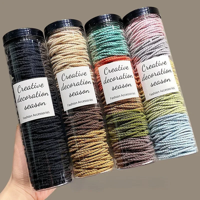 Seamless Hair Rings Elastic Ties Simple All-match Hair Ropes Non-slip Hair  Bands Solid Color Elastic Rubber Band Hair100/200pcs