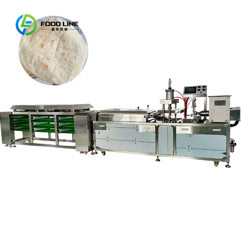 Fully Automatic Tortilla Making Machine Customized Tortilla Size 10-30 cm Industrial Tortilla Production Line Food Grade Stable