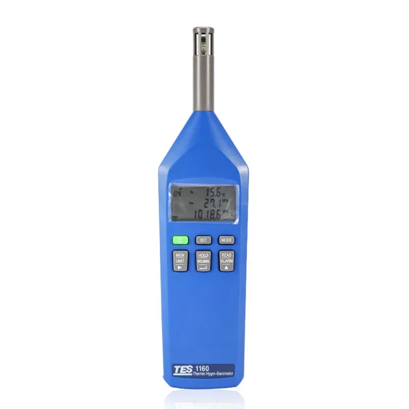 Thermo Hygro Barometer Humidity Temperature Meter Dew Point And Wet Blub Temperature Reading TES1160