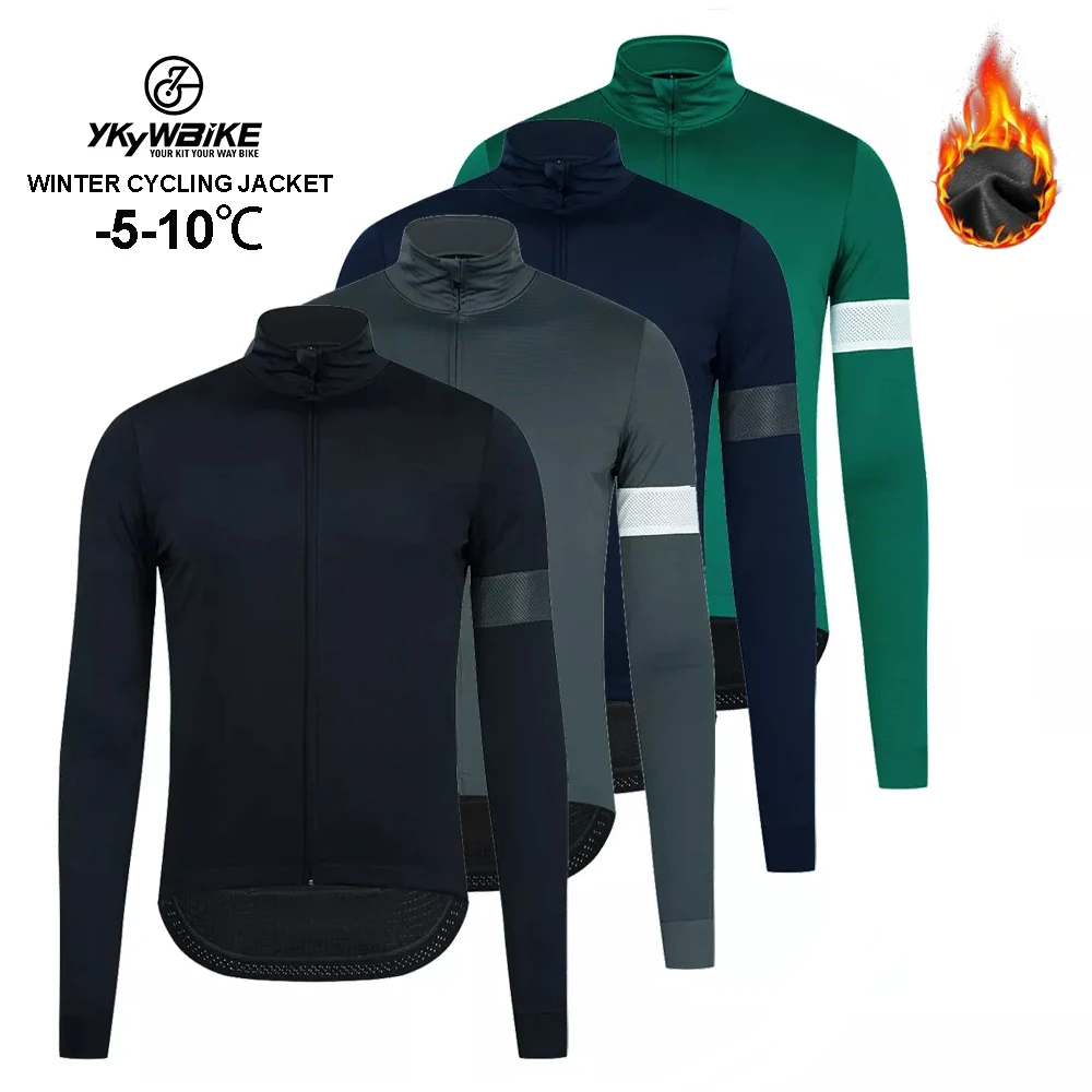 Ykywbike Winter Cycling Jacket Outdoor Warm Fleece Coat Thermal Bike Jacket Mtb Bicycle Jersey Weatherproof Windbreaker 자켓