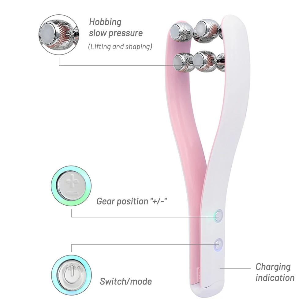 Rodillo masajeador facial en forma de Y, dispositivo de estiramiento facial, removedor de doble mentón, cuidado de la piel, herramienta de belleza