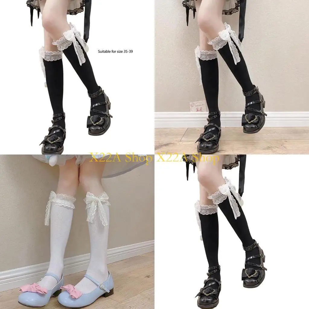 

Уникальные женщины сладкие девушки лолита хлопковые носки теленка японский стиль аниме милые оборки