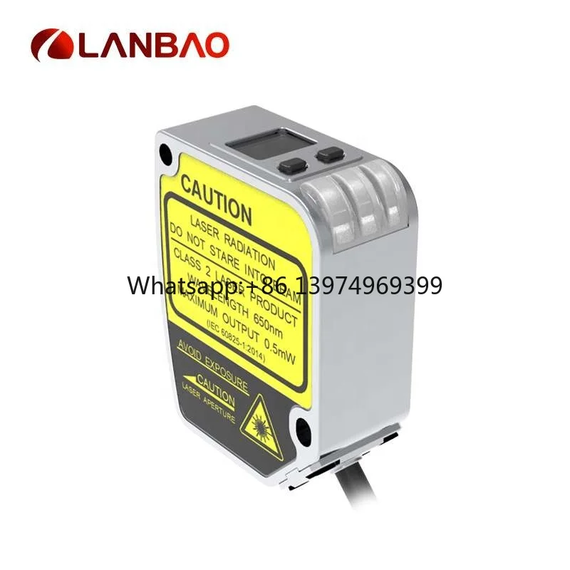 For RS-485 Aluminum PVC Cable 2m 5pins IP67 30-100mm Sensing Distance Digital Laser Measuring Sensor 10-30VDC