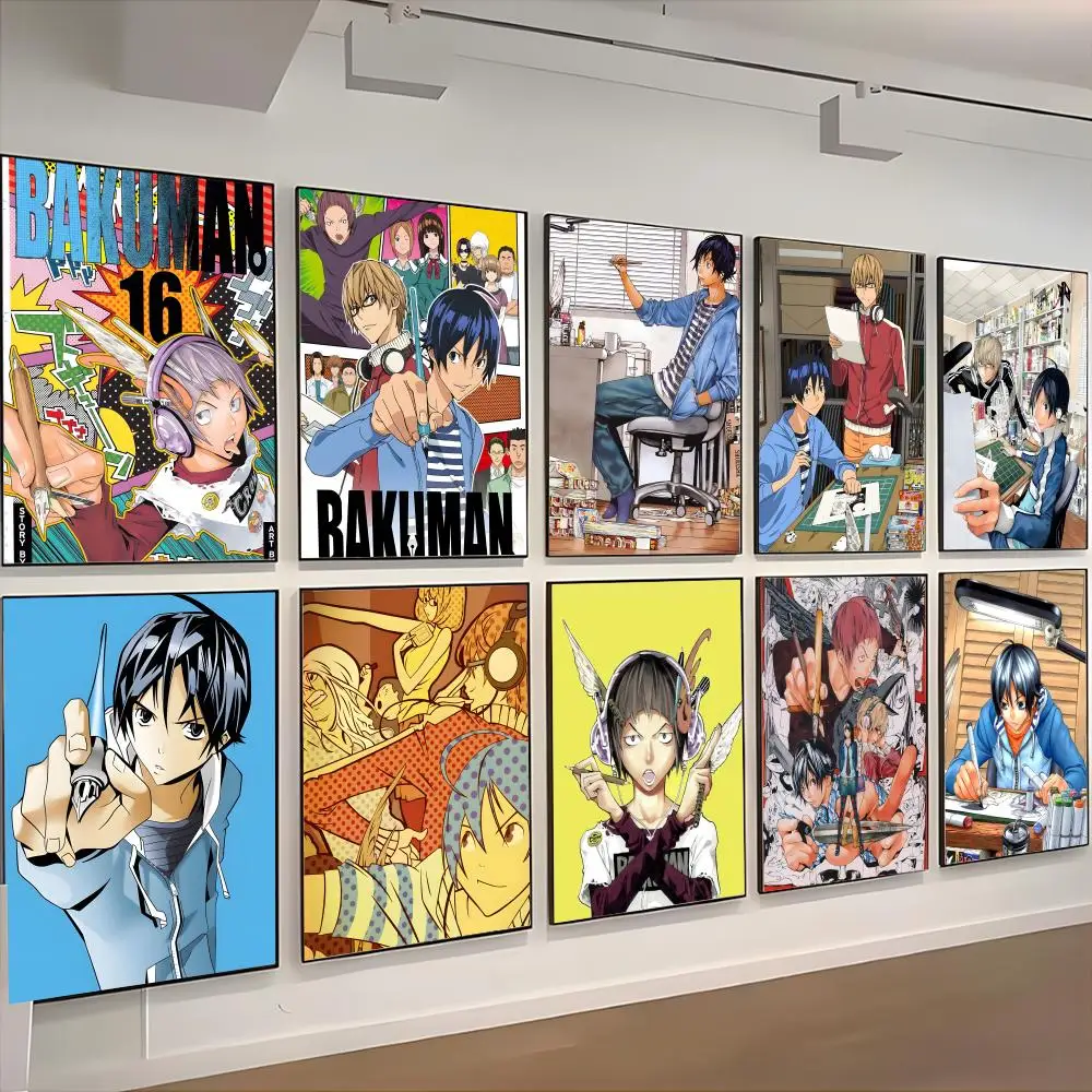Póster inspirador de BAKUMAN, póster retro, decoración artística para sala de estar