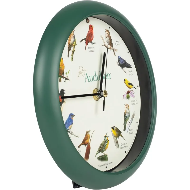 Часы Audubon Singing Bird, 8 дюймов, зеленые