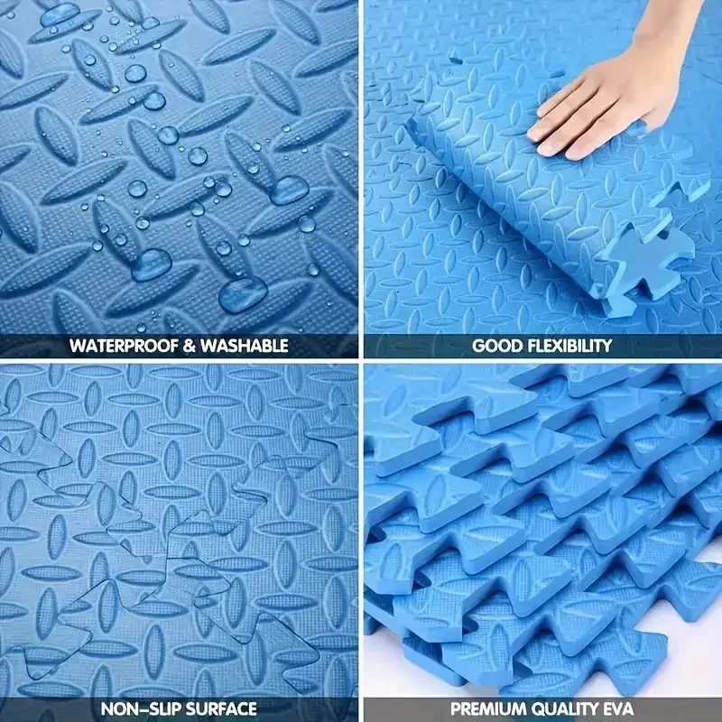 Baby Crawling Mat EVA Foam Interlocking Stitching Mat Soft and Comfortable Children's Anti Slip Anti Fall Protection Mat 15PCS