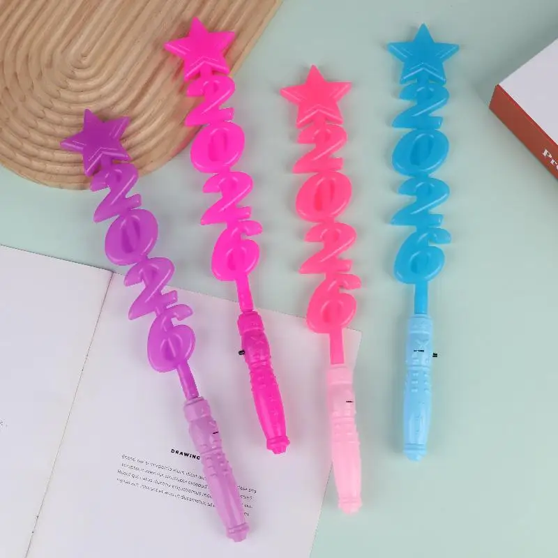 

1 шт. 2026 светодиодная светящаяся волшебная палочка со звездой, светящаяся палочка, светящиеся палочки, реквизит для рождественской вечеринки, дня рождения, концертная светящаяся палочка, реквизит для вечеринки