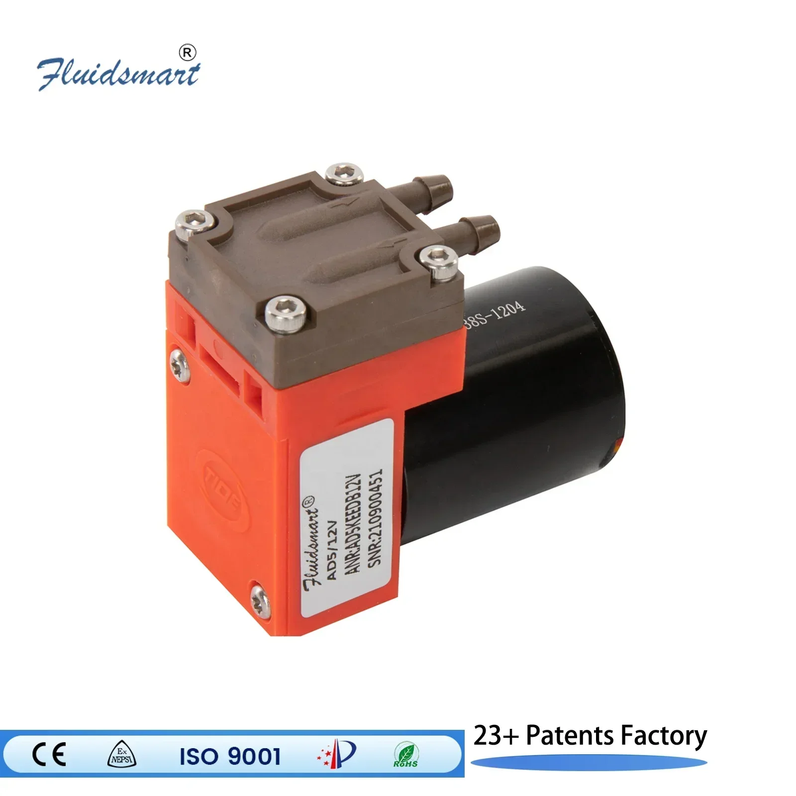 

In stock Single Head Outdoor Portable Mini Air Pump Lab Sampling Electric Diaphragm Pump Silent 24V DC Brushless Motor Small Vac