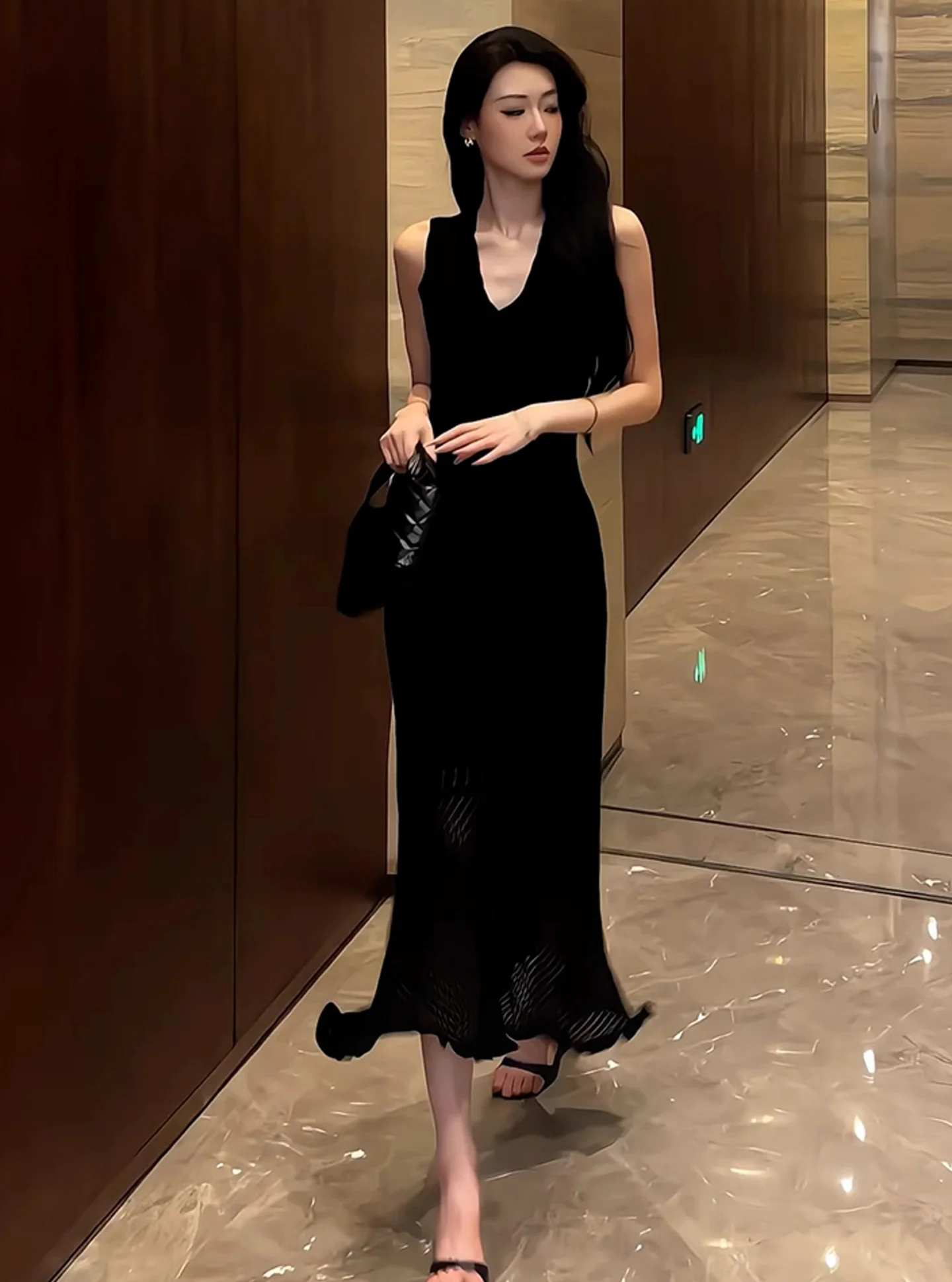 

Вязаный жилет Ele Bla и повседневная юбка А-силуэта с высокой талией и V-образным вырезом для женщин, весенняя коллекция