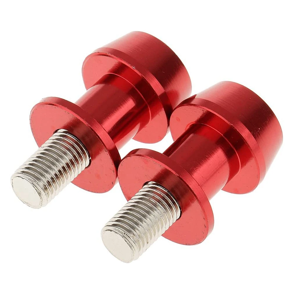 2X Motorcycle CNC Swingarm Swing Arm Spool Sliders Stand Bobbins 10mm for Kawasaki Ninja 250 ER6 Z 250 ER6F - Red