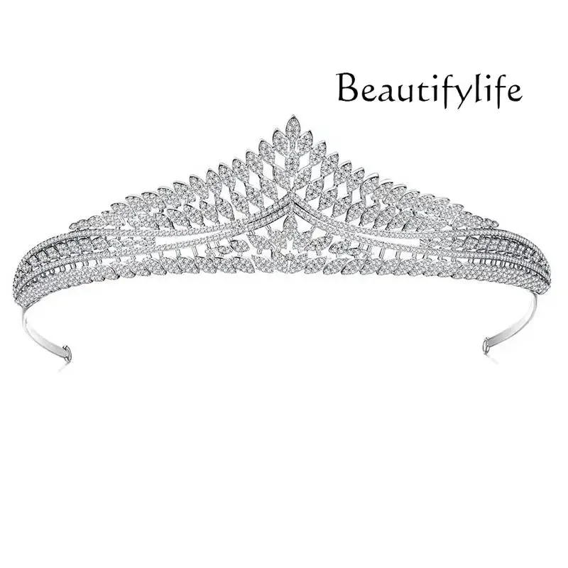 

European zircon crown premium wedding dress accessories