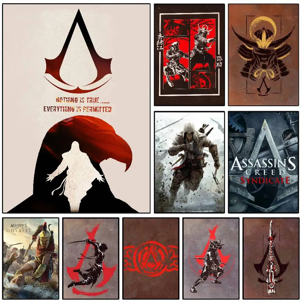 Vedio Game A-AssassinS Creed Poster Art com impressões Casa Quarto Sala de estar Decoração Presente