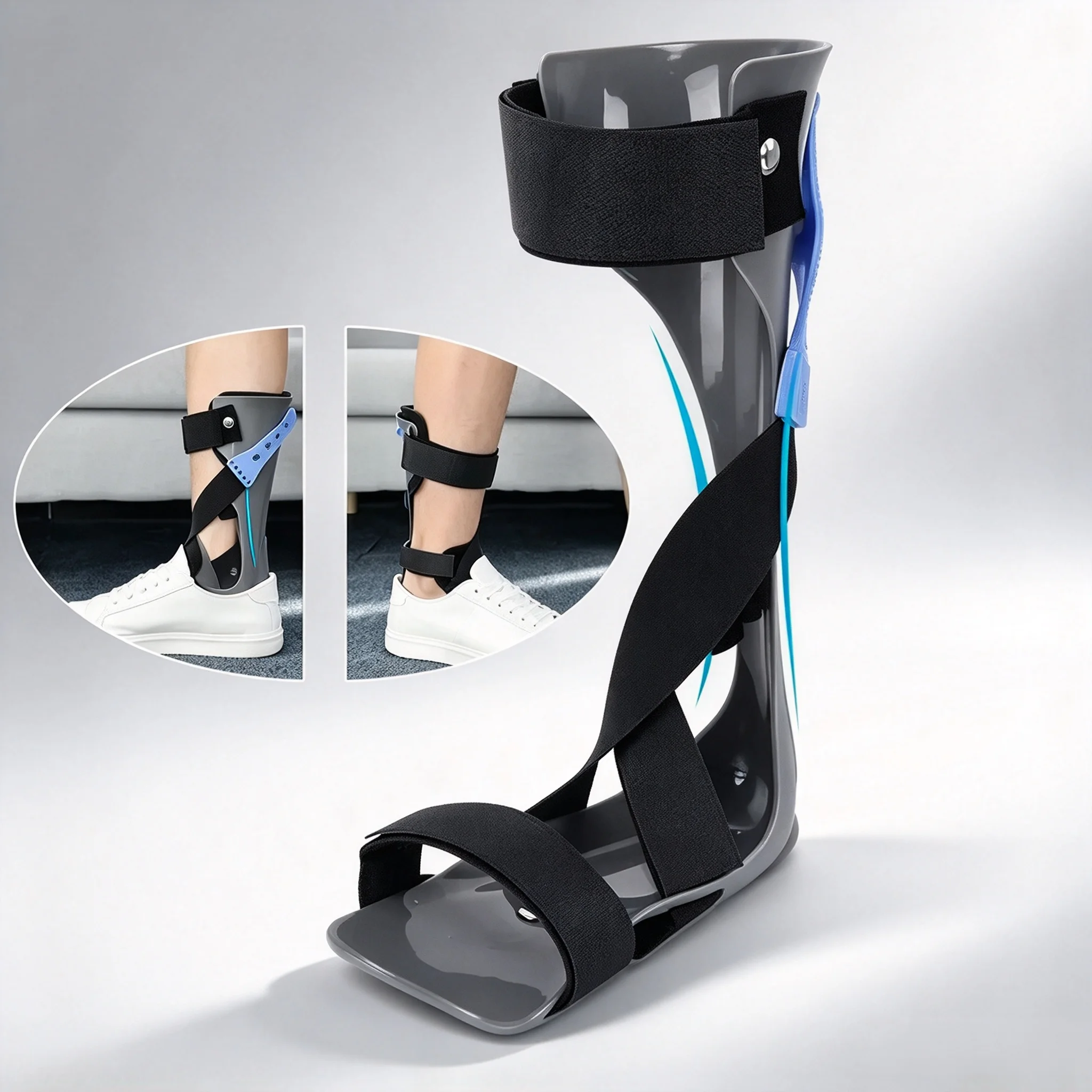 Adjusted Afo Foot Drop Brace Splint Ankle Foot Orthosis Walking with Shoes or Sleeping for Stroke Hemiplegia Ankle Brace Support