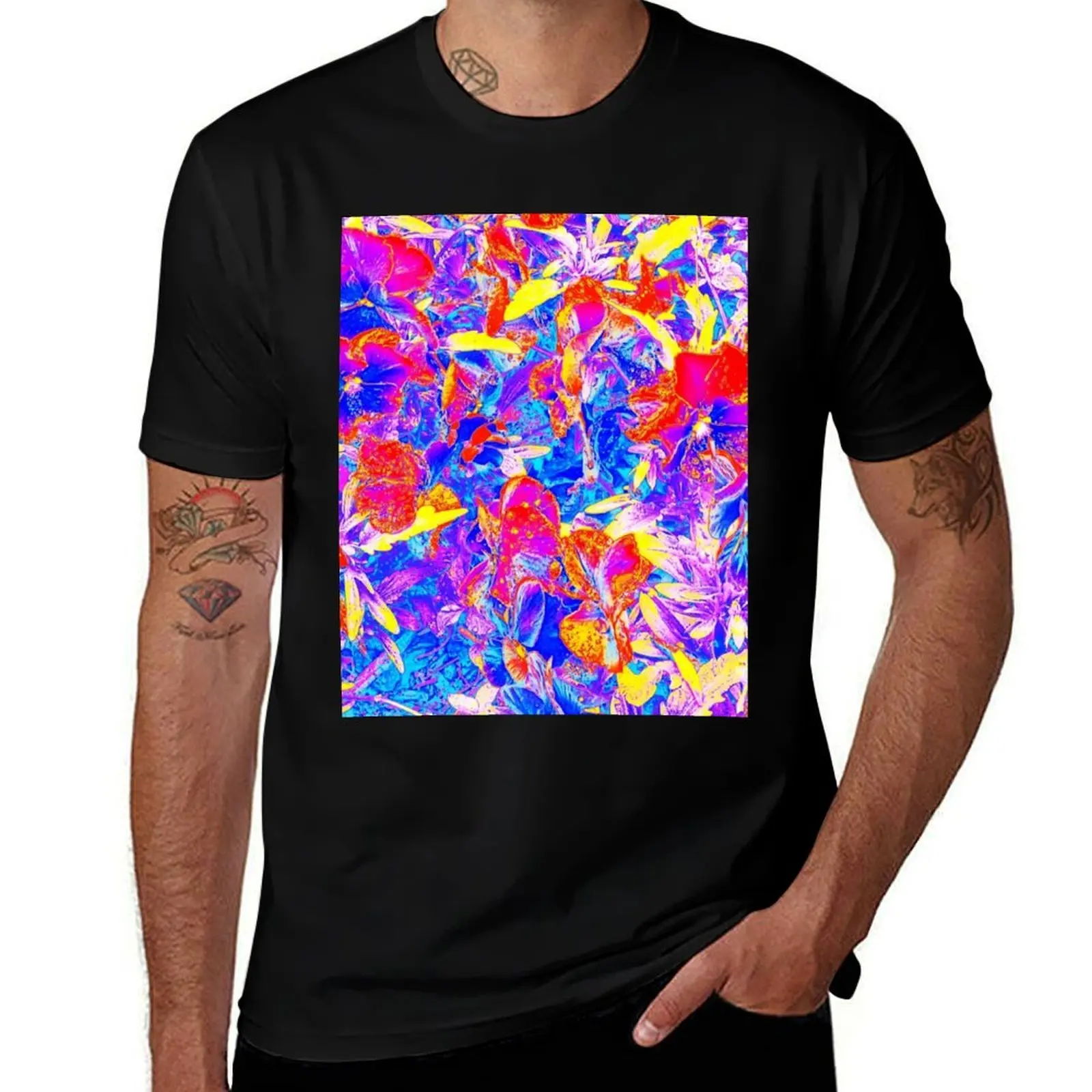

Abstract Colorful Flipped Flowers 29 T-Shirt cotton graphic tees boys whites cheap stuff customizeds men graphic t shirts