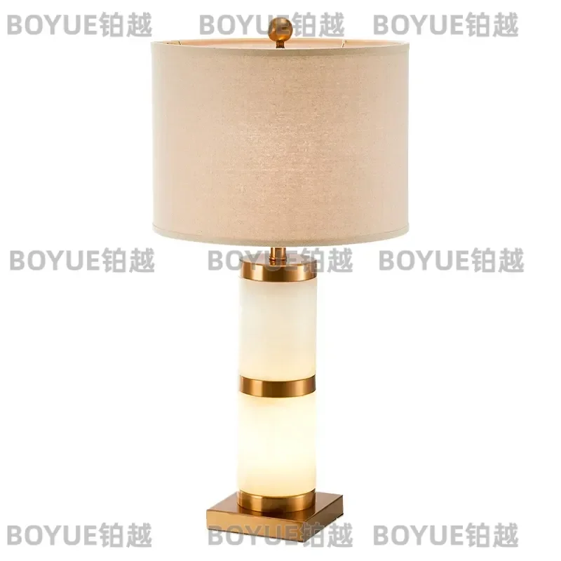 Postmodern Light Luxury Spanish Marble Table Lamp Warm Creative Hotel Bedside Art Decorative Lighting Fixture for Living Room