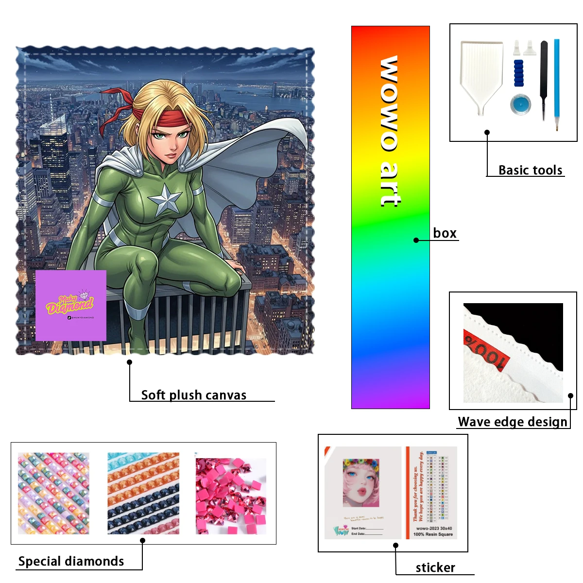 

【MUKY_ Diamond Art】Frog Female Warrior Crystal AB Rhinestone FD Rhinestone Perfect Resin Diamond