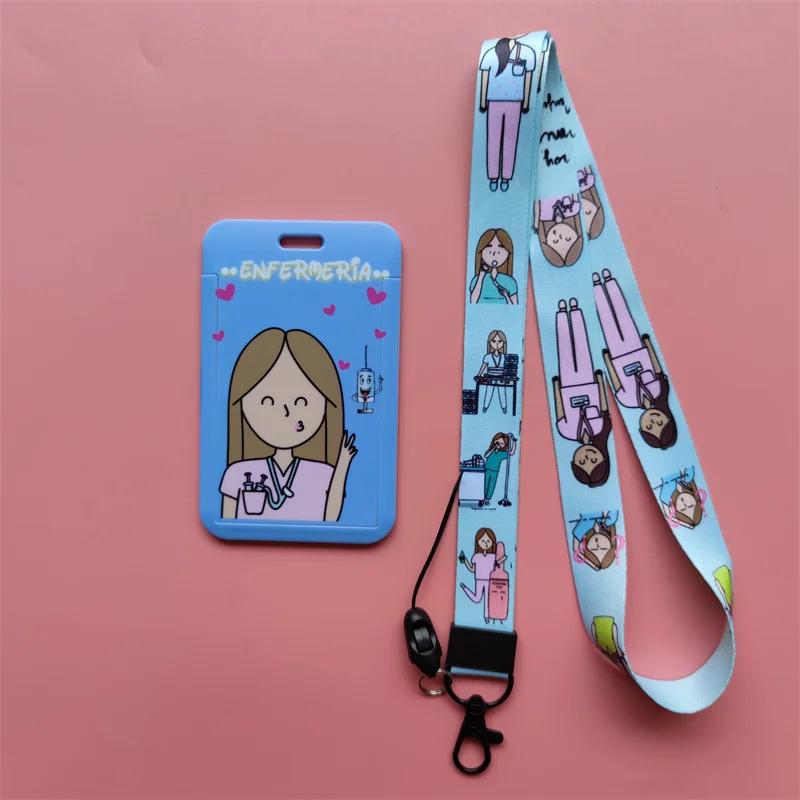 Neue Kreative Arzt Krankenschwester Lanyards ID Abzeichen Halter Frauen Karte Halter Hängen Seil Mädchen Lanyard Karte Fall Versenkbare Clip – Detail 31